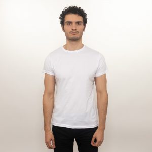 Basic O Yaka Tişört - Beyaz - Görsel 3