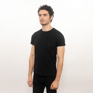 Basic O Yaka Tişört - Siyah - Görsel 3