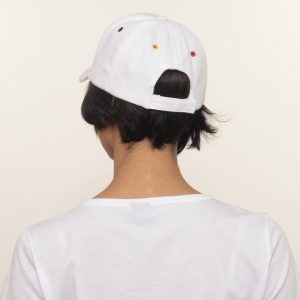 CMYK Model Logo Nakışlı Beyaz Şapka - Görsel 3