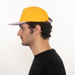 3D Logo Nakışlı Sarı Fuşya HipHop Şapka - Görsel 3