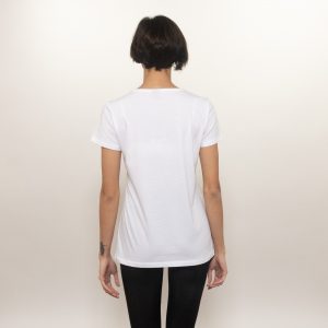 Basic U Yaka Tişört - Beyaz - Görsel 4