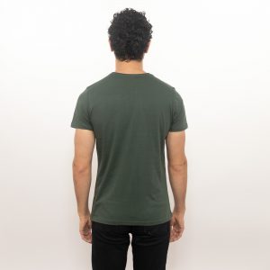 Basic Salaş Yaka Tişört - Haki - Görsel 3
