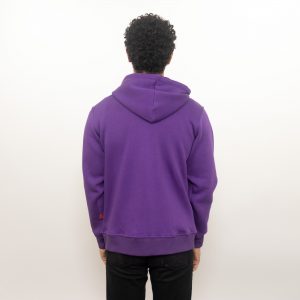 Fermuarlı Hoodie Fileto Cepli Mor - Görsel 4