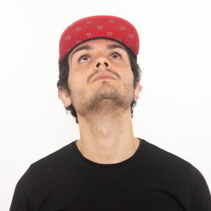 GüleGüleGiy Logo Desenli Kırmızı HipHop Şapka - Görsel 3
