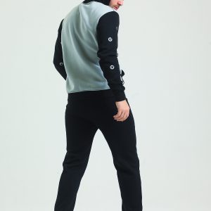 Tracksuit Alt Üst Eşofman Takımı Jogger Hoodie Siyah Gri Erkek - Görsel 10