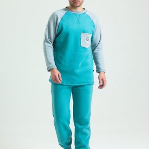 Sweatshirt Erkek Reglan Cepli Karyoka Dikişli Hologram Logolu - Görsel 3