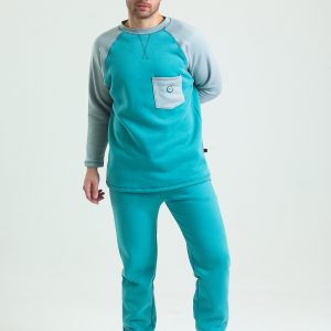 Sweatshirt Erkek Reglan Cepli Karyoka Dikişli Hologram Logolu - Görsel 5